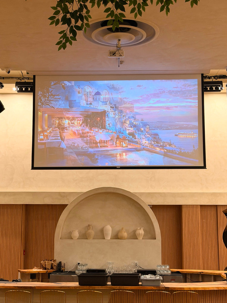 Images projected across the room